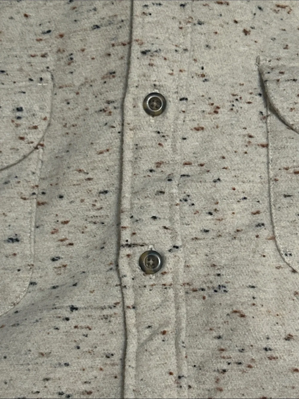 J.Crew Men’s XL Oatmeal Nep Wool Blend Shirt Jacket Shacket Button Front Utility